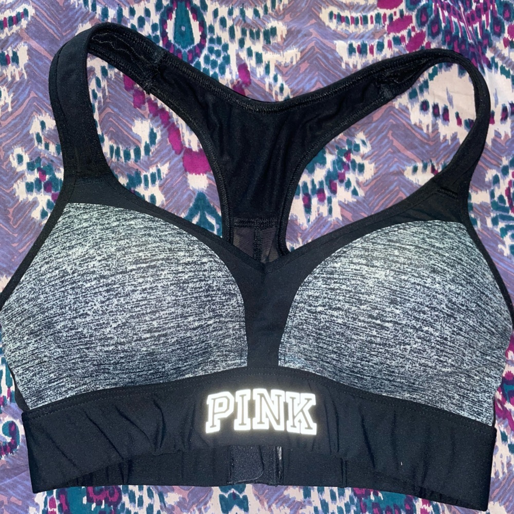 Pink sports bra